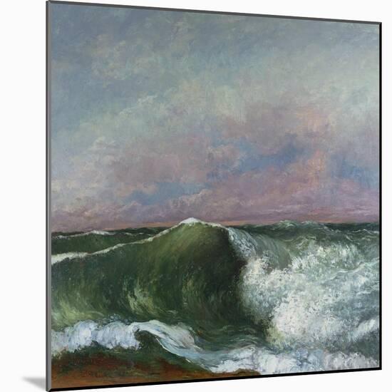 The Wave, 1870-Gustave Courbet-Mounted Giclee Print