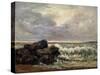 The Wave, C1870-Gustave Courbet-Stretched Canvas