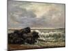 The Wave, C1870-Gustave Courbet-Mounted Giclee Print