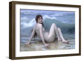 The Wave-William Adolphe Bouguereau-Framed Art Print