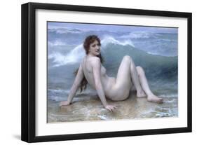 The Wave-William Adolphe Bouguereau-Framed Art Print