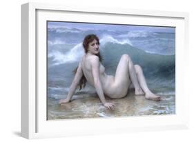 The Wave-William Adolphe Bouguereau-Framed Art Print