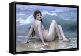 The Wave-William Adolphe Bouguereau-Framed Stretched Canvas