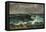 The Wave-Gustave Courbet-Framed Stretched Canvas