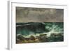 The Wave-Gustave Courbet-Framed Giclee Print