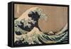 The Wave.-Katsushika Hokusai-Framed Stretched Canvas