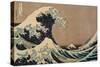 The Wave.-Katsushika Hokusai-Stretched Canvas