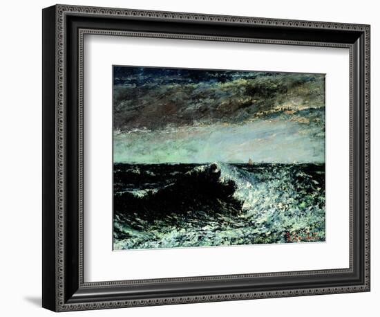 The Wave-Gustave Courbet-Framed Giclee Print