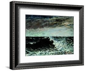 The Wave-Gustave Courbet-Framed Giclee Print