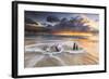 The Waves and Caribbean Sunset Frames Tree Trunks on Ffryes Beach, Antigua, Antigua and Barbuda-Roberto Moiola-Framed Photographic Print