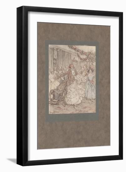 'The Way He Went after That Plump Sister in the Lace Tucker!', 1915-Arthur Rackham-Framed Giclee Print