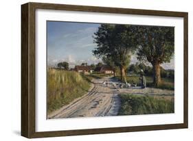 The Way Home, 1921-Peder Mork Monsted-Framed Giclee Print