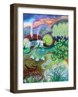 The Way Home, 2021 (acrylics on linen)-Lisa Graa Jensen-Framed Giclee Print