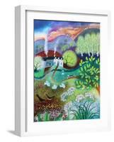 The Way Home, 2021 (acrylics on linen)-Lisa Graa Jensen-Framed Giclee Print