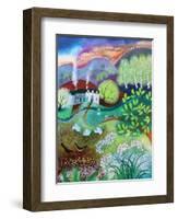 The Way Home, 2021 (acrylics on linen)-Lisa Graa Jensen-Framed Giclee Print