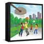 The Way the Ball Bounces - Jack & Jill-Elisa Chavarri-Framed Stretched Canvas