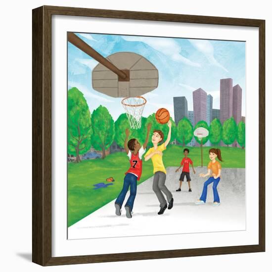 The Way the Ball Bounces - Jack & Jill-Elisa Chavarri-Framed Giclee Print