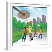 The Way the Ball Bounces - Jack & Jill-Elisa Chavarri-Framed Giclee Print