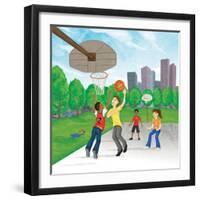 The Way the Ball Bounces - Jack & Jill-Elisa Chavarri-Framed Giclee Print