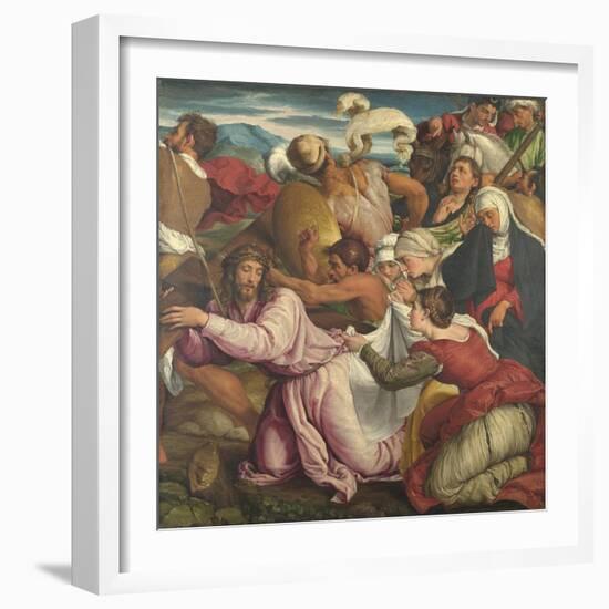 The Way to Calvary, Ca 1545-Jacopo Bassano-Framed Giclee Print