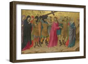 The Way to Calvary (From the Basilica of Santa Croce, Florenc), C. 1324-1325-Ugolino Di Nerio-Framed Giclee Print