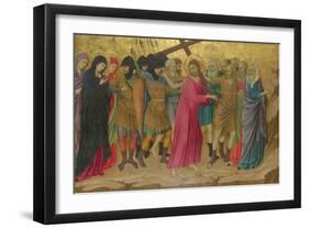 The Way to Calvary (From the Basilica of Santa Croce, Florenc), C. 1324-1325-Ugolino Di Nerio-Framed Giclee Print