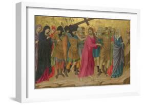 The Way to Calvary (From the Basilica of Santa Croce, Florenc), C. 1324-1325-Ugolino Di Nerio-Framed Giclee Print