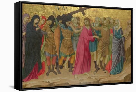The Way to Calvary (From the Basilica of Santa Croce, Florenc), C. 1324-1325-Ugolino Di Nerio-Framed Stretched Canvas