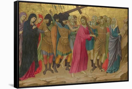 The Way to Calvary (From the Basilica of Santa Croce, Florenc), C. 1324-1325-Ugolino Di Nerio-Framed Stretched Canvas