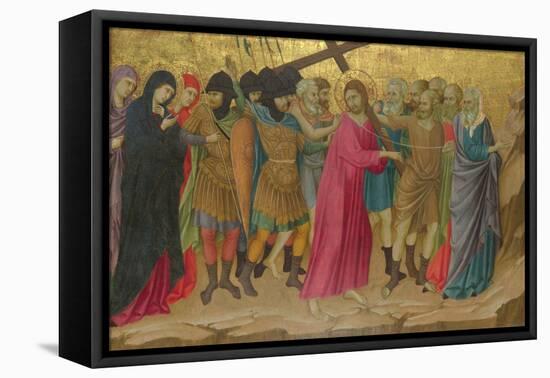 The Way to Calvary (From the Basilica of Santa Croce, Florenc), C. 1324-1325-Ugolino Di Nerio-Framed Stretched Canvas