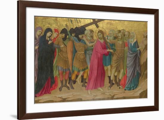 The Way to Calvary (From the Basilica of Santa Croce, Florenc), C. 1324-1325-Ugolino Di Nerio-Framed Giclee Print
