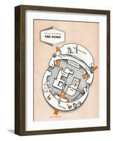 The Way to Go Round the Dome, 1951-null-Framed Giclee Print