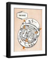 The Way to Go Round the Dome, 1951-null-Framed Giclee Print