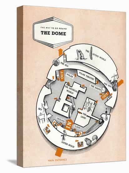 The Way to Go Round the Dome, 1951-null-Stretched Canvas