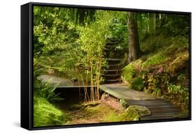 The Way to the Meditation Hall (Dojo) in the Garden of Zen Temple Ryumonji-null-Framed Stretched Canvas
