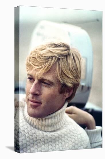 The Way We Were, Robert Redford, Directed by Sydney Pollack on the Set, 1973-null-Stretched Canvas