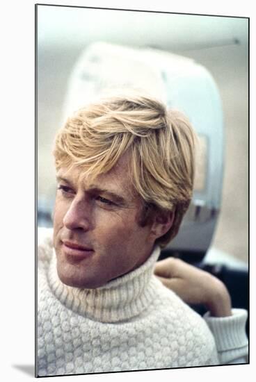 The Way We Were, Robert Redford, Directed by Sydney Pollack on the Set, 1973-null-Mounted Photo