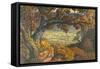 The Weald of Kent, C.1827-28 (W/C and Gouache on Paper)-Samuel Palmer-Framed Stretched Canvas