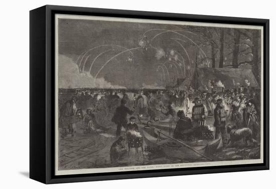 The Weather and the Parks, Night Scene on the Serpentine-Frederick John Skill-Framed Stretched Canvas