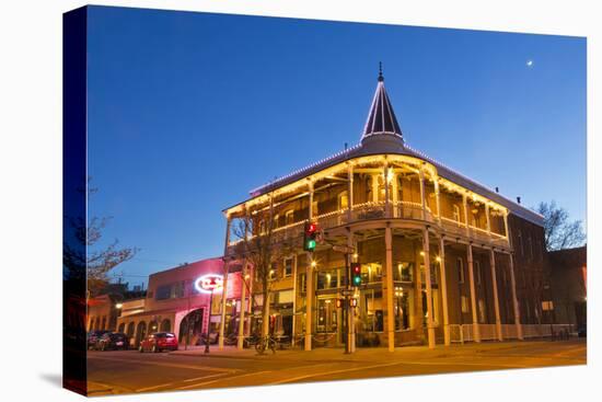 The Weatherford Hotel at Dusk in Historic Downtown Flagstaff, Arizona, USA-Chuck Haney-Stretched Canvas