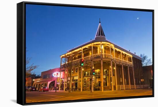 The Weatherford Hotel at Dusk in Historic Downtown Flagstaff, Arizona, USA-Chuck Haney-Framed Stretched Canvas