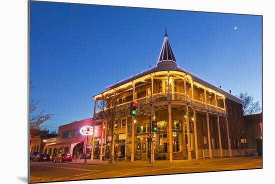 The Weatherford Hotel at Dusk in Historic Downtown Flagstaff, Arizona, USA-Chuck Haney-Mounted Photographic Print