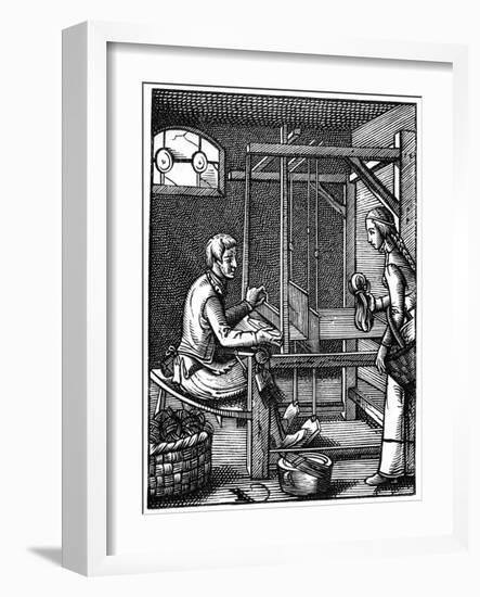 The Weaver, 16th Century-Jost Amman-Framed Giclee Print