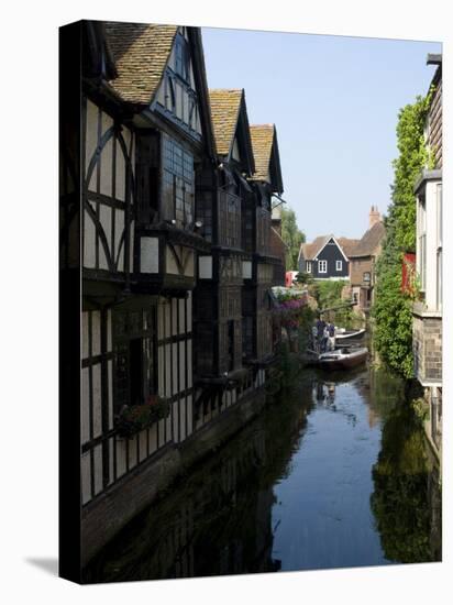 The Weaver's House on the River Stour, Canterbury, Kent, England, United Kingdom, Europe-Ethel Davies-Stretched Canvas