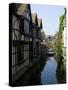 The Weaver's House on the River Stour, Canterbury, Kent, England, United Kingdom, Europe-Ethel Davies-Stretched Canvas