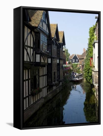 The Weaver's House on the River Stour, Canterbury, Kent, England, United Kingdom, Europe-Ethel Davies-Framed Stretched Canvas