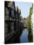 The Weaver's House on the River Stour, Canterbury, Kent, England, United Kingdom, Europe-Ethel Davies-Stretched Canvas