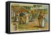 The Weavers' Dance in Dalarna-null-Framed Stretched Canvas