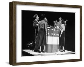 "The Weavers" Singing at Vito Marcantonio's Rally-null-Framed Premium Photographic Print