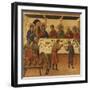 The Wedding at Cana, Detail of Tile from Episodes from Christ's Passion and Resurrection-Duccio Di buoninsegna-Framed Giclee Print